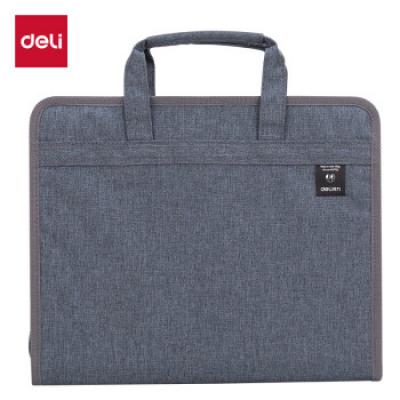 得力(deli)手提风琴包 A4/13格竖版布质多层文件夹 试卷收纳袋 文件资料册